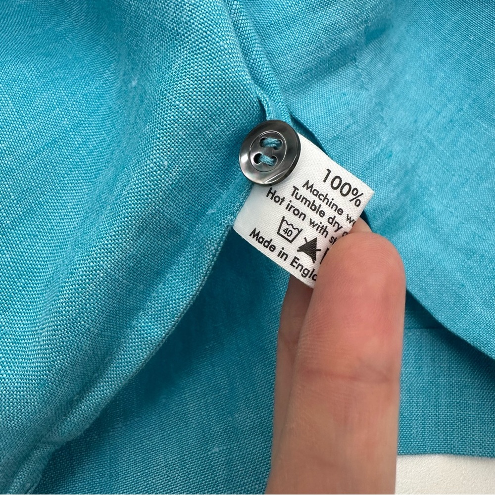Eskandar Oversized Linen Short-Sleeved Shirt - Picture 7 of 7